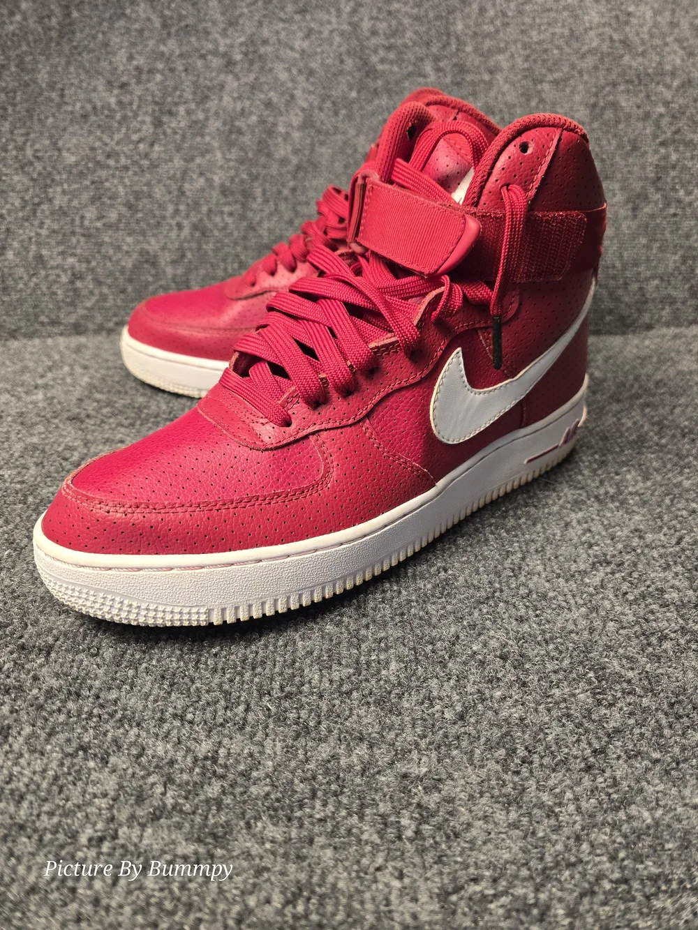 Nike Air Force 1 High 'Gym Red Perforated' Men's Size 8 (315121-606)